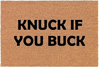 Welcome Doormat Natural Coco Coir Door Mat Knuck If You Buck Funny (30