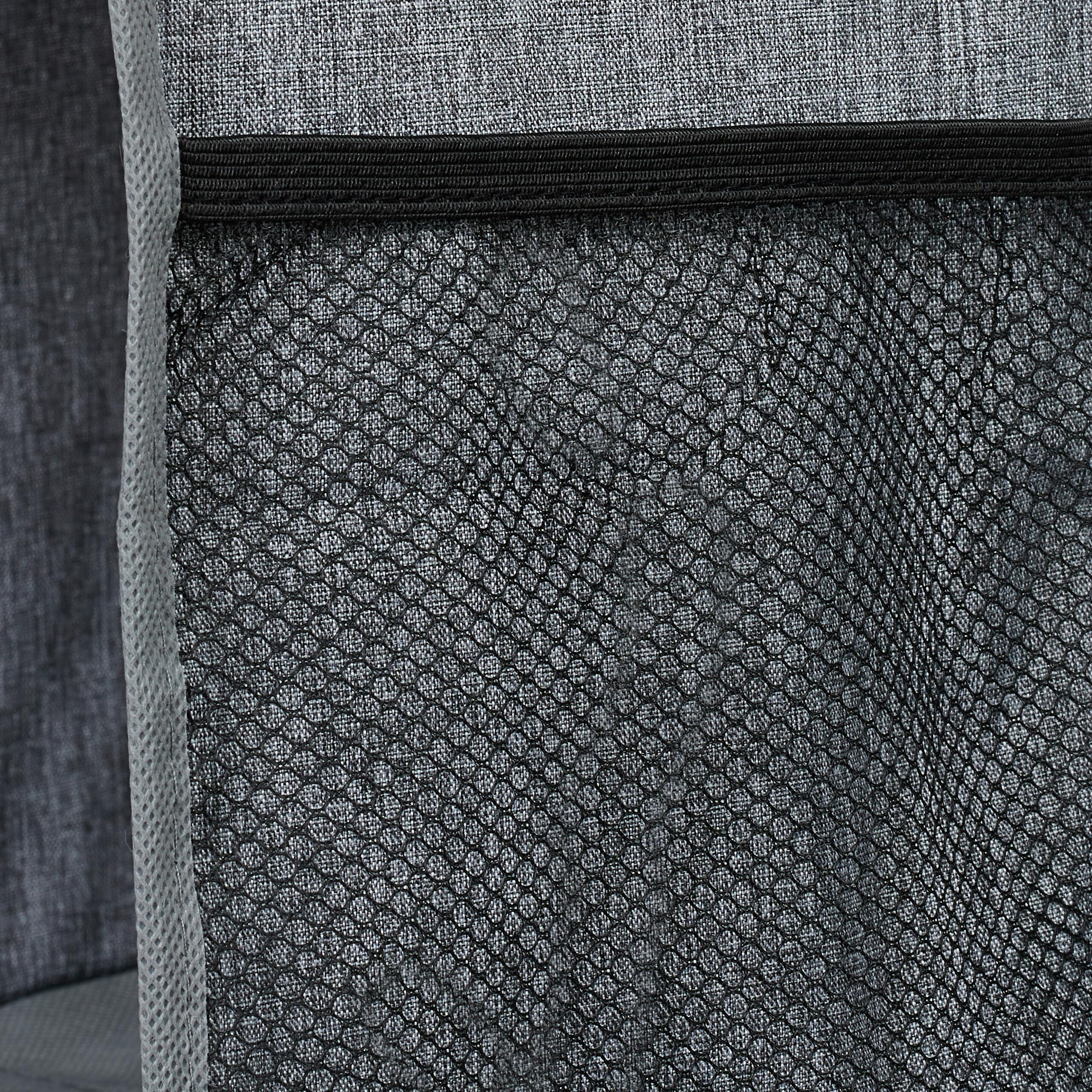 Relaxdays Set 2 Organizadores Colgantes Armario, 3 Compartimentos, Tela, 73x30x30 cm, 2 Ganchos, Almacenaje Burro, Gris | Dimensiones: 73 x 30 x 30 cm, 2 ganchos cada uno