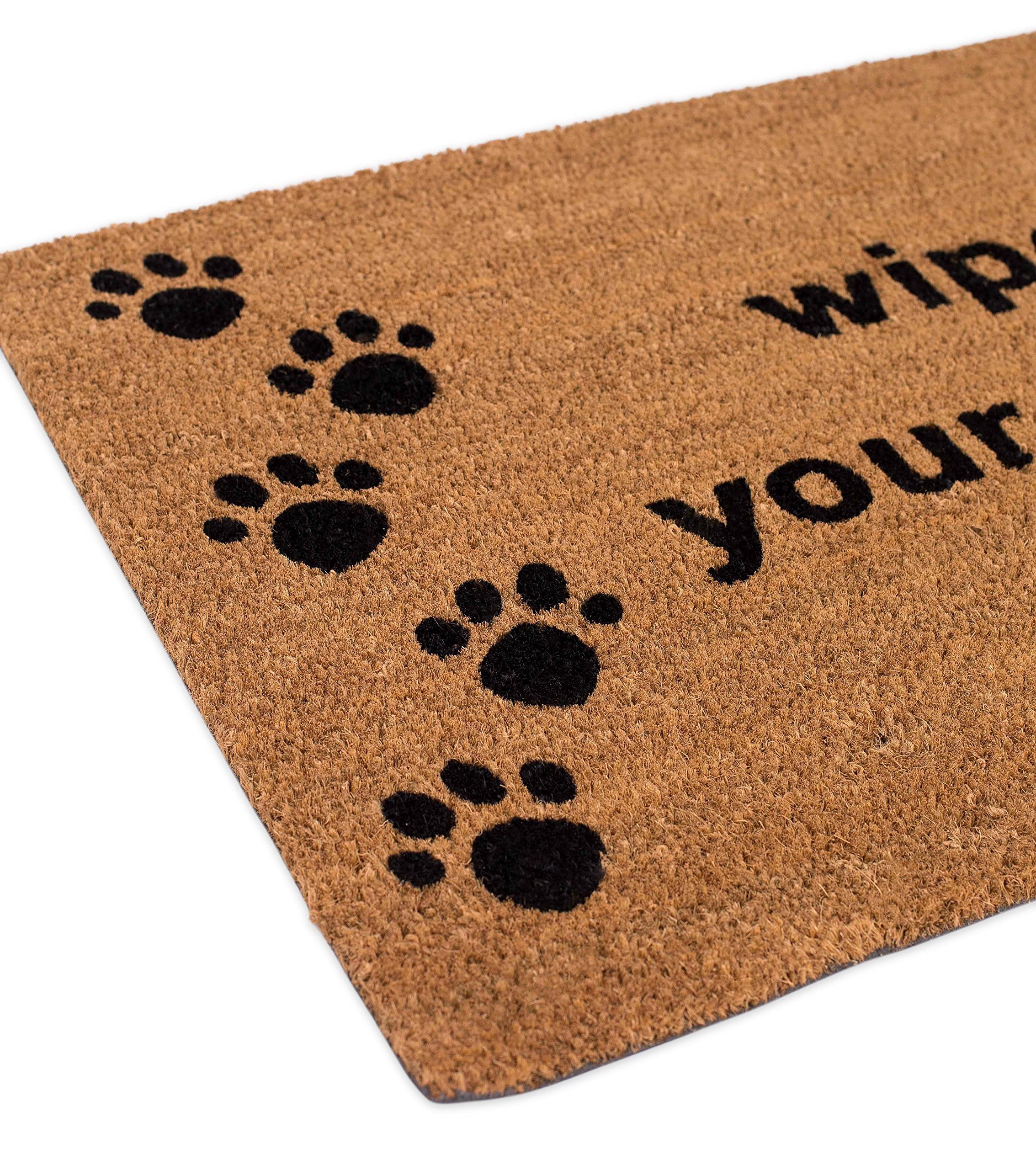 BIRDROCK HOME Wipe Your Paws Coir Doormat 24 x 36 Inch Oversized