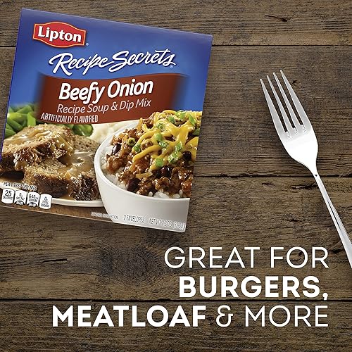 Miniatura 6 de Lipton Recipe Secrets - Mezcla de sopa y inmersión para una deliciosa comida, sabor a cebolla fornida con tus recetas favoritas, 2.2 onzas, 2