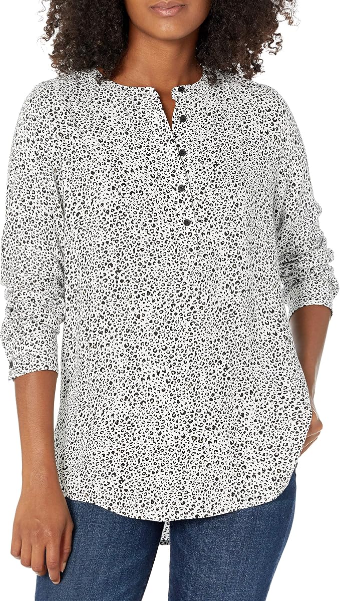 Amazon Essentials Women's Long-Sleeve Woven Blouse, Office Work Business Casual