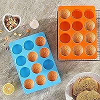 Vista 8 de 2PCS Silicone Oreo Molds, LCCOWOT 12 Cavity Cookie Chocolate Round Silicone Mold, Baking Mold for Chocolate, Oreo, Cookie, Cany, Mini Cake
