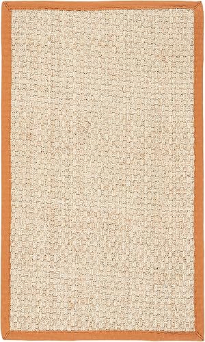 Miniatura 3 de Safavieh NF114A Natural Fiber Collection - Alfombra de fibras naturales de patrón trenzado, varios colores (5 x 8 pies), Fibras naturales, Natural