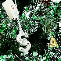 Vista 3 de Adorno colgante de dólar para árbol de Navidad chapado en oro de 24 quilates con cristales de Halloween, decoraciones de Navidad para decoración