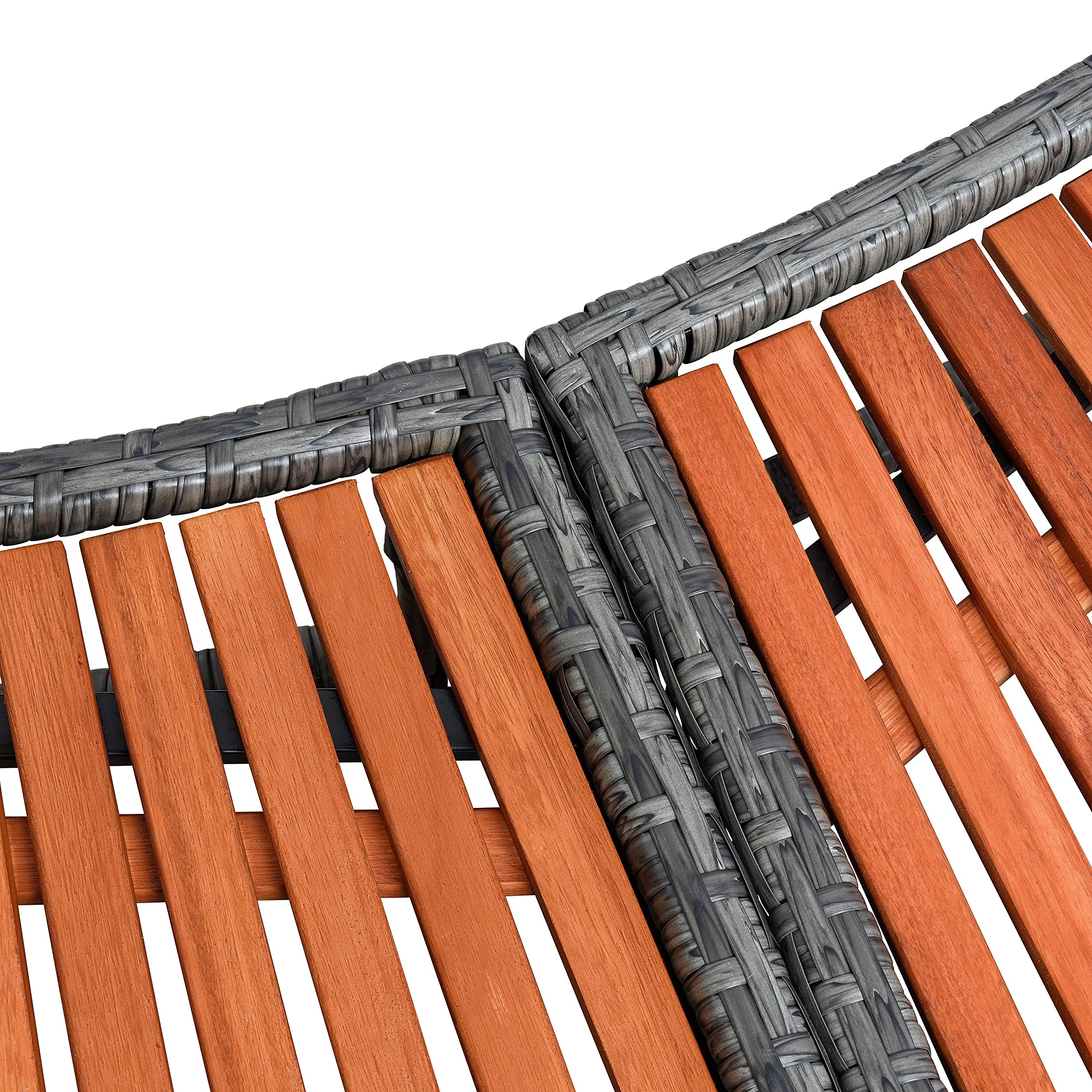 ESTEXO Poolumrandung Poolverkleidung Whirlpool Umrandung Polyrattan Verkleidung Einfassung Rund 200 cm (Anthrazit-Grau)
