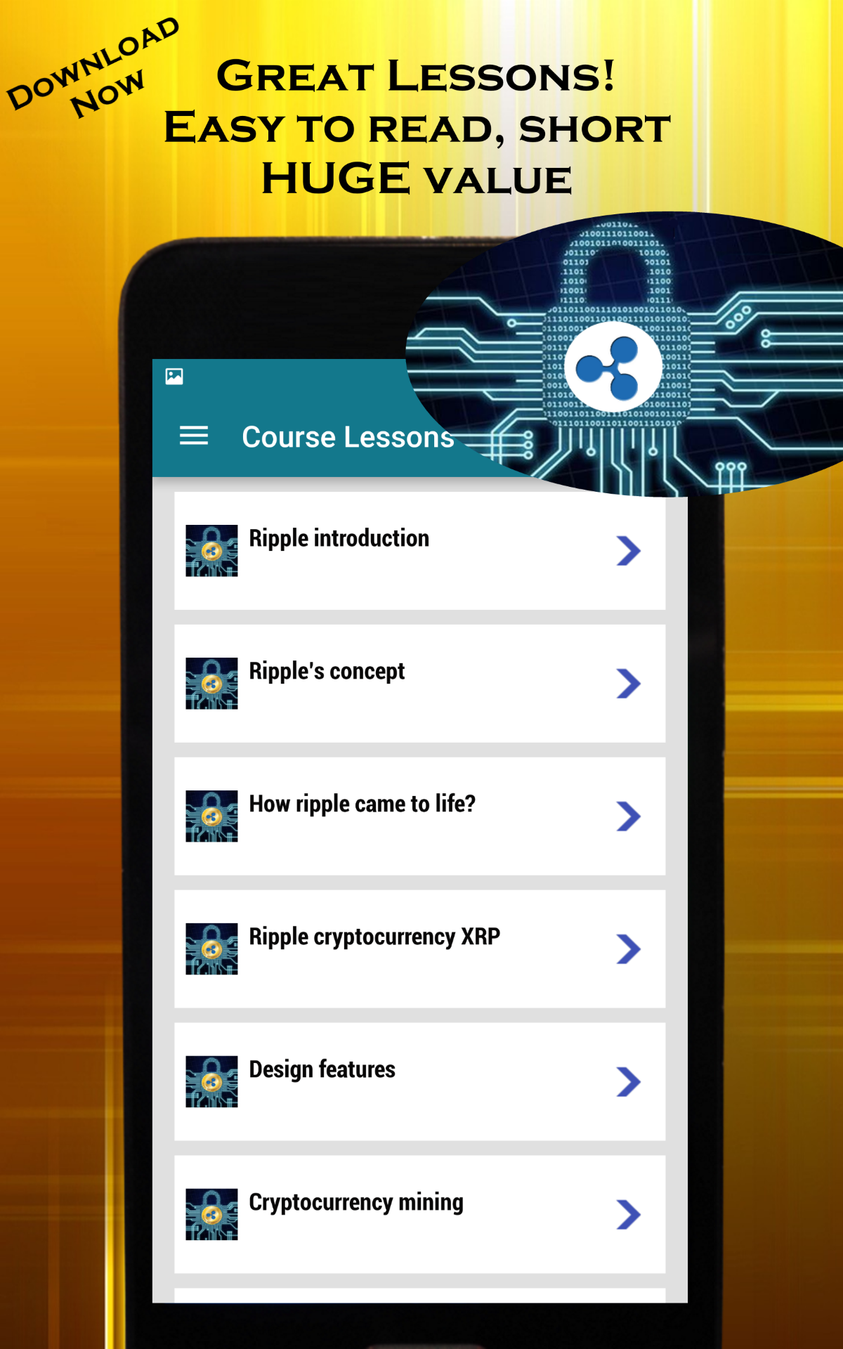 Ripple cryptocurrency XPR - Crypto altcoin course - Application sur Amazon  Appstore