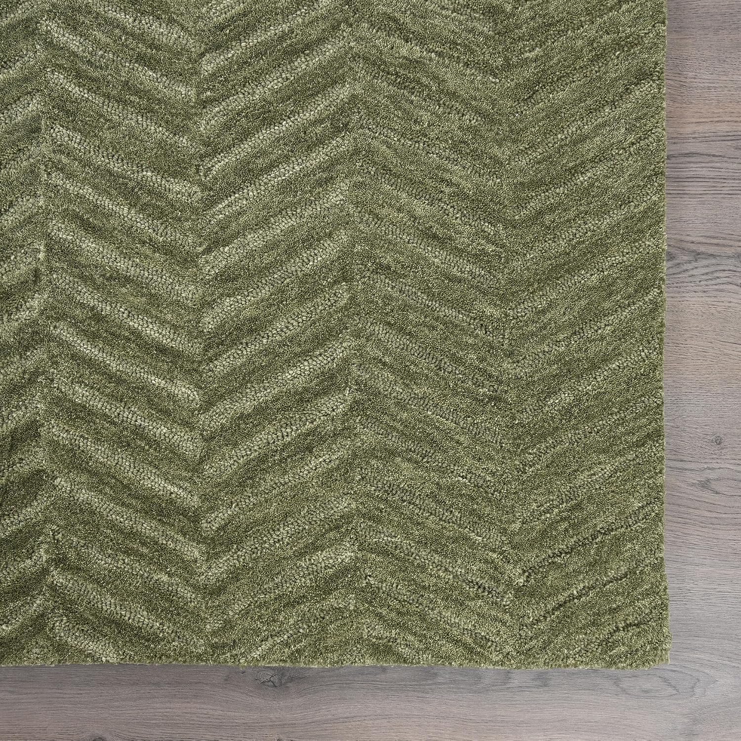 Modern Herringbone Chevron Collection Area Rug - Handmade Wool Carpet, Durable for High Traffic, Contemporary Design for Living Room, Bedroom, Dining Room Decor (HB-H, 5' x 8')