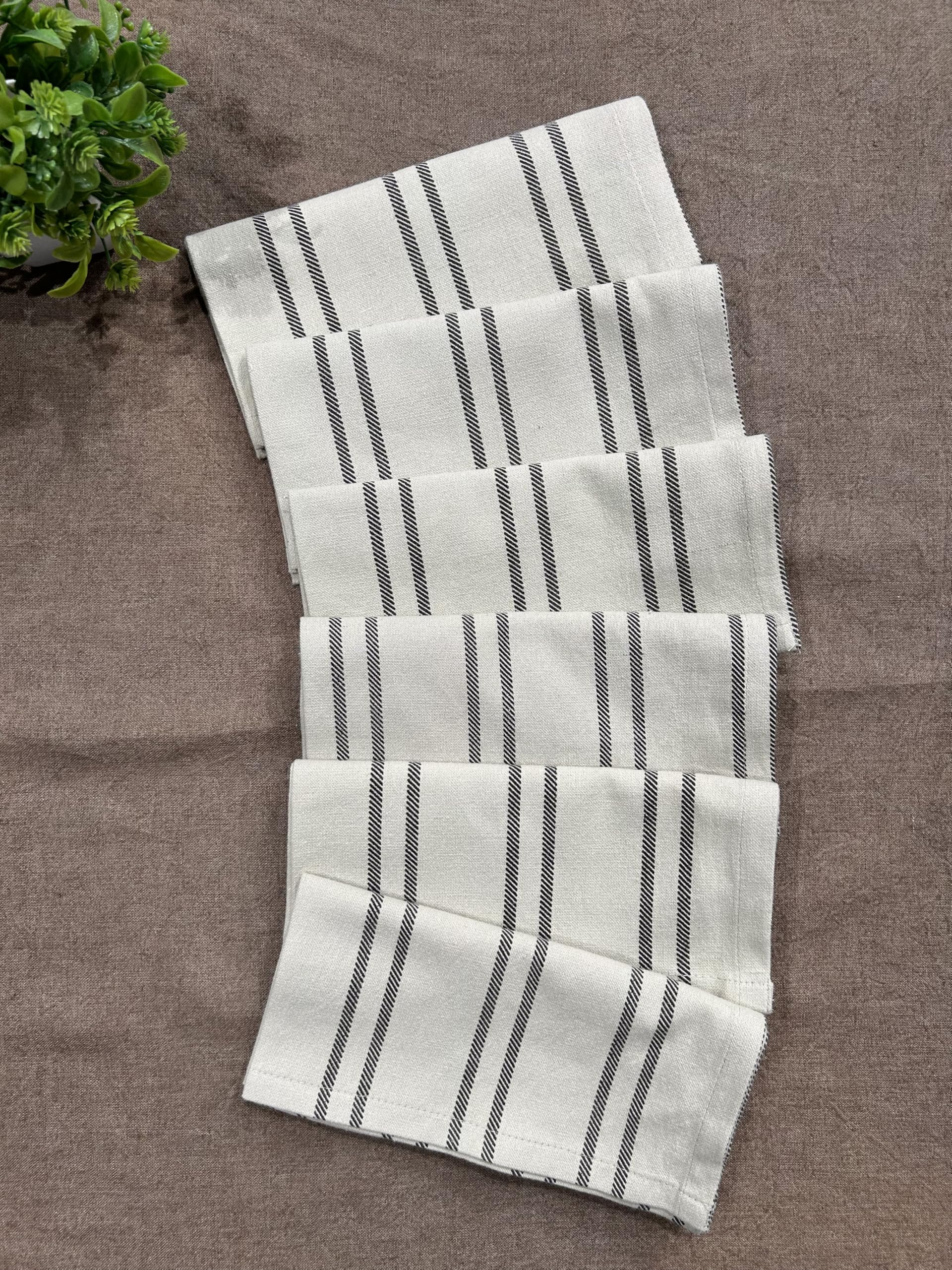 Rhome Beige Table Napkins for Dining & Parties | 16X16 Inch, 40X40 Cm | 100% Cotton| Pack of 6 | Reusable and Machine Washable | Home, Kitchen, Party, Cocktails (Beige Strips) (B083XYVHP9) Amazon Price History, Amazon Price Tracker