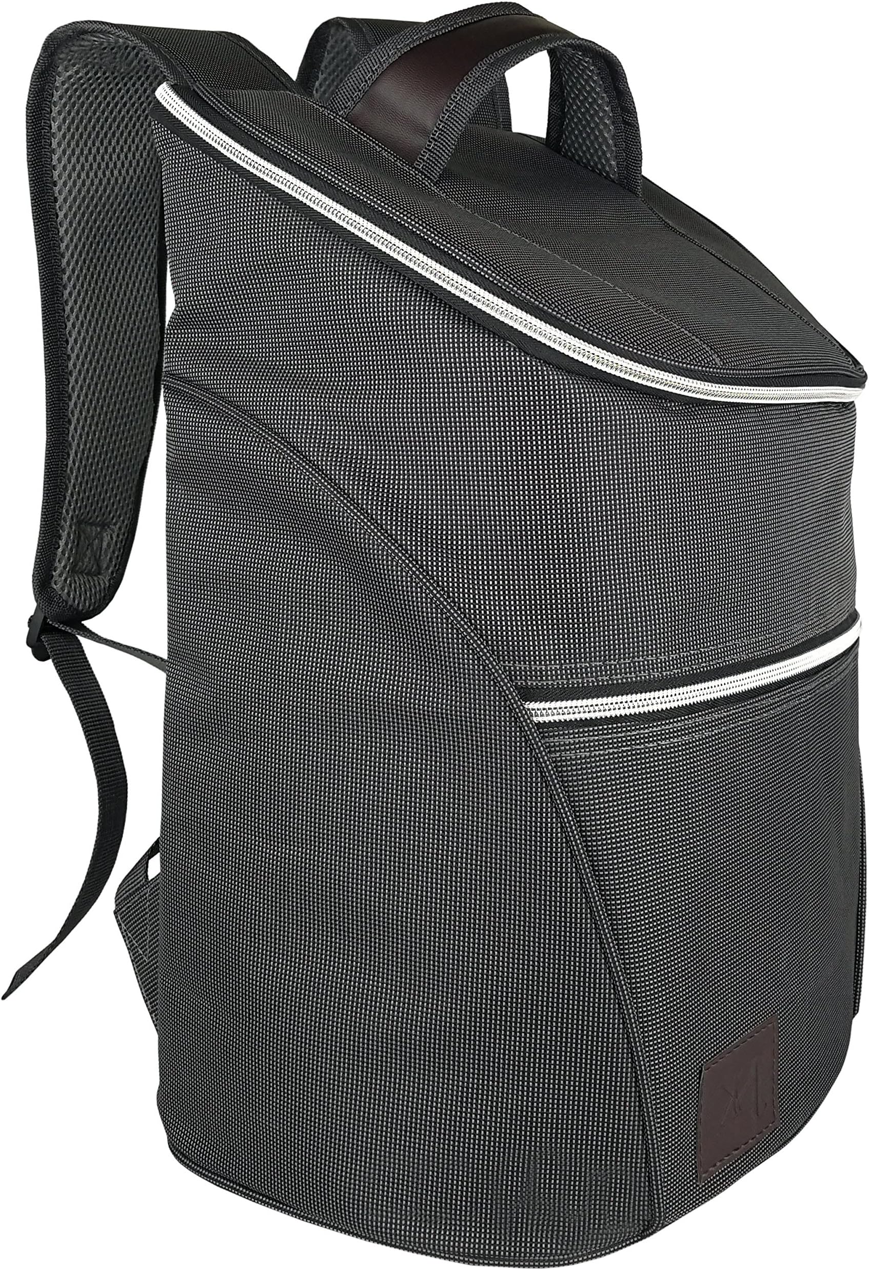 JSK Chic Cooler Bag Complimenting Both Smart & Casual Attire | Versatile 20L Stylish Insulated Backpack for Work, Shopping, Picnics, Daytrips - Anywhere! | Silver Zipper