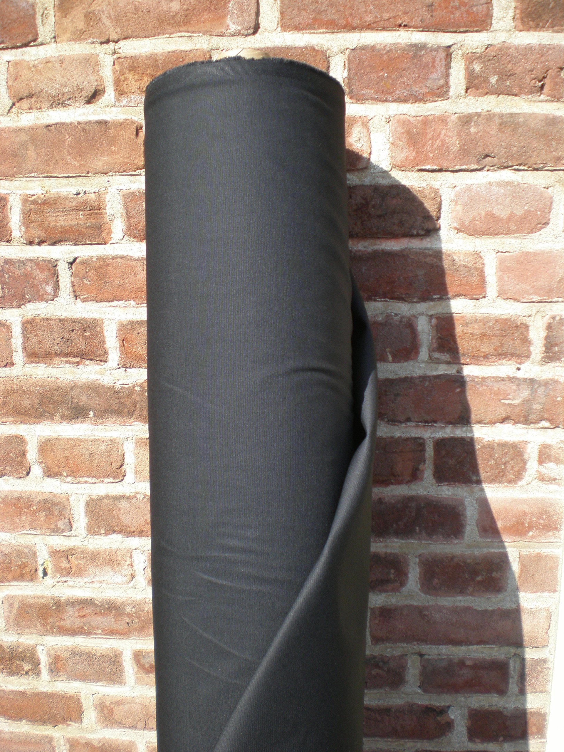 Gabardine Fabric Black Sold by the Metre