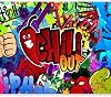 Wallpaper - Wall Mural 350x256 cm Non-Woven Premium Art Print Fleece Wall Mural Decoration Poster Picture Design Modern Graffiti 10110905-11