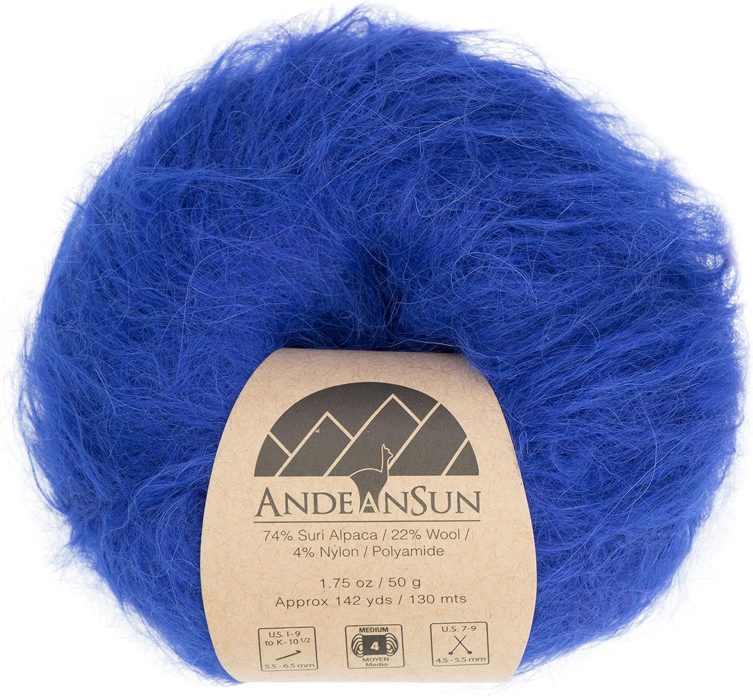 (Set of 3) Suri Alpaca Merino Wool Yarn, Aran, Afghan [426 Yards Total] Blue, #4 Worsted