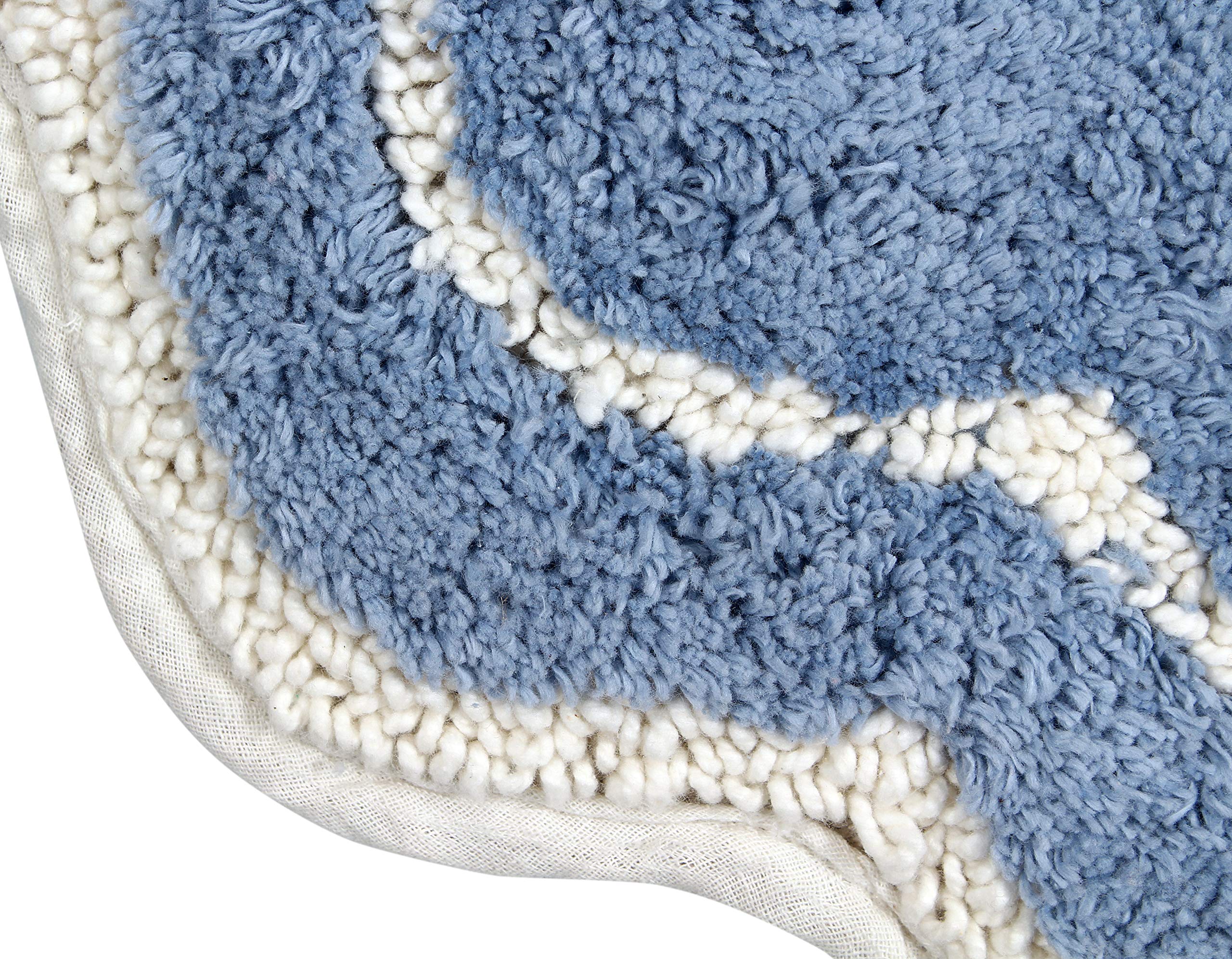 Home Weavers Allure Collection in Solid Color 100 Percent Cotton Tufted Supersoft and Absorbent Bath Rug Machine Washable Tumble Dry, 17" x 24" Rectangle, Blue