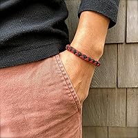 Vista 136 de Rumi Sumaq Nautical Rope Bracelet for Men, Women & Kids - Waterproof Hand-Knotted Adjustable Pull Tie - Martha’s Vineyard Island Map, Sailor Rope &