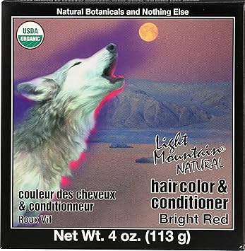 Light Mountain Henna Bright Red Powder, 124ml