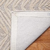 Vista 3 de Martha Stewart x SAFAVIEH - Colección de alfombras de área, alfombra de 2 pies 3 pulgadas x 10 pies, gamuza beige, lana y viscosa hecha a mano