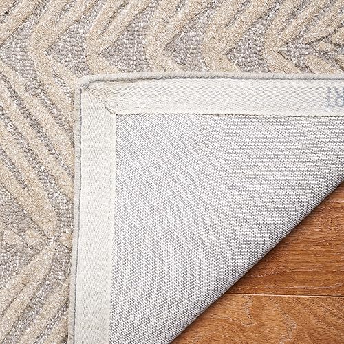 Miniatura 3 de Martha Stewart x SAFAVIEH - Colección de alfombras de área, alfombra de 2 pies 3 pulgadas x 10 pies, gamuza beige, lana y viscosa hecha a mano,