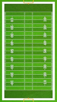 Football Field Wall Mural. Sports Game Room Wall Decor. Touchdown Large Peel and Stick Wall Mural. 100 Yard Field with End Zone. #6276 48in Tall X 27in Wide