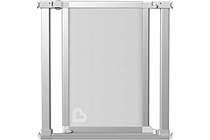 Vibe Baby Gate - Silver Mesh with Turn Key - Safe for...