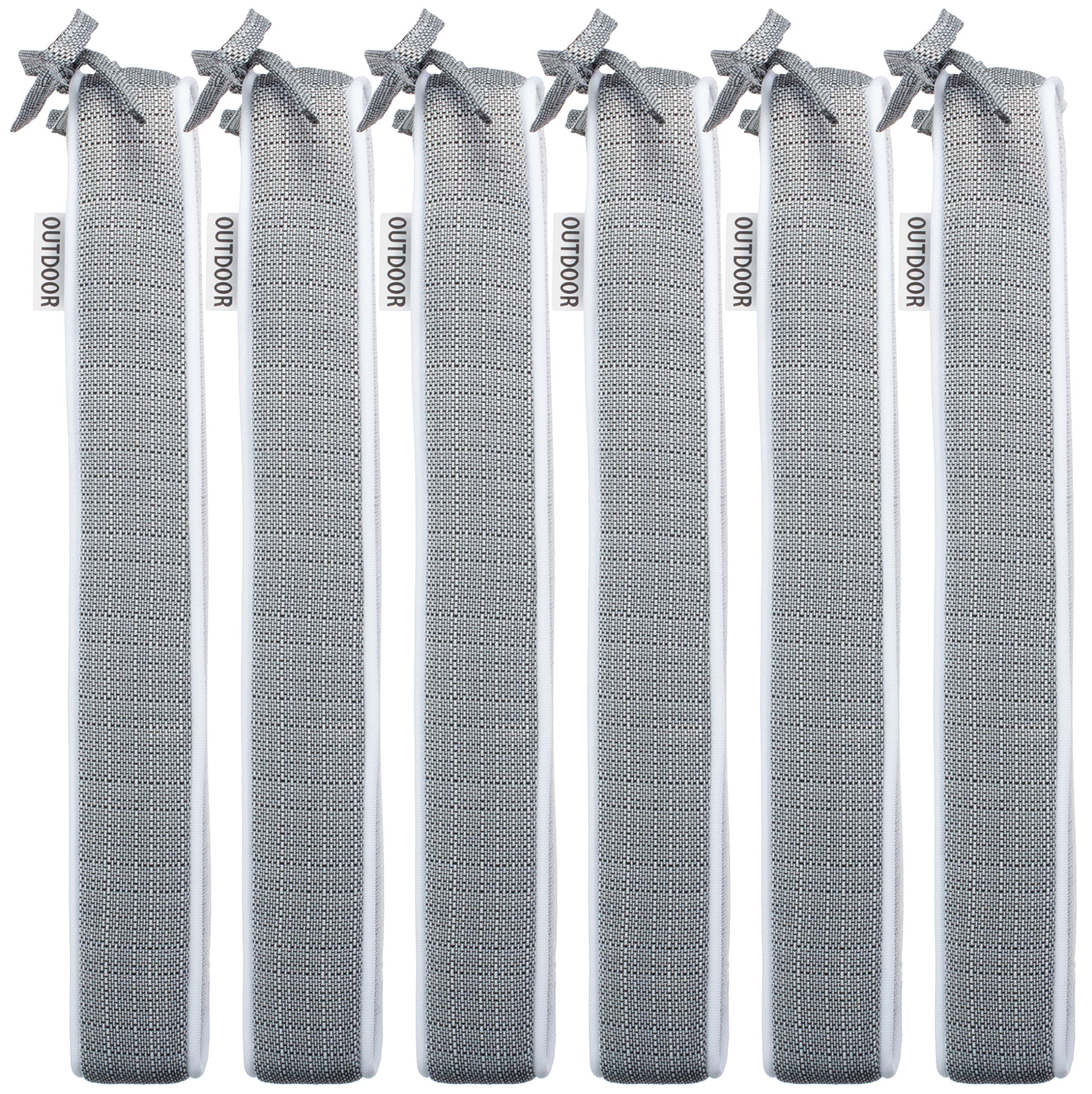 Brandsseller Lot De 6 Coussins De Chaise 40x40 Cm - Hydrofuge Et Anti-Tache - Aspect Lin - Avec Liens - Pour Intérieur/Extérieur