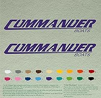 Vista 12 de Par de calcomanías de vinilo de repuesto compatibles con Commander, juego de 2 (18 pulgadas, azul 067)