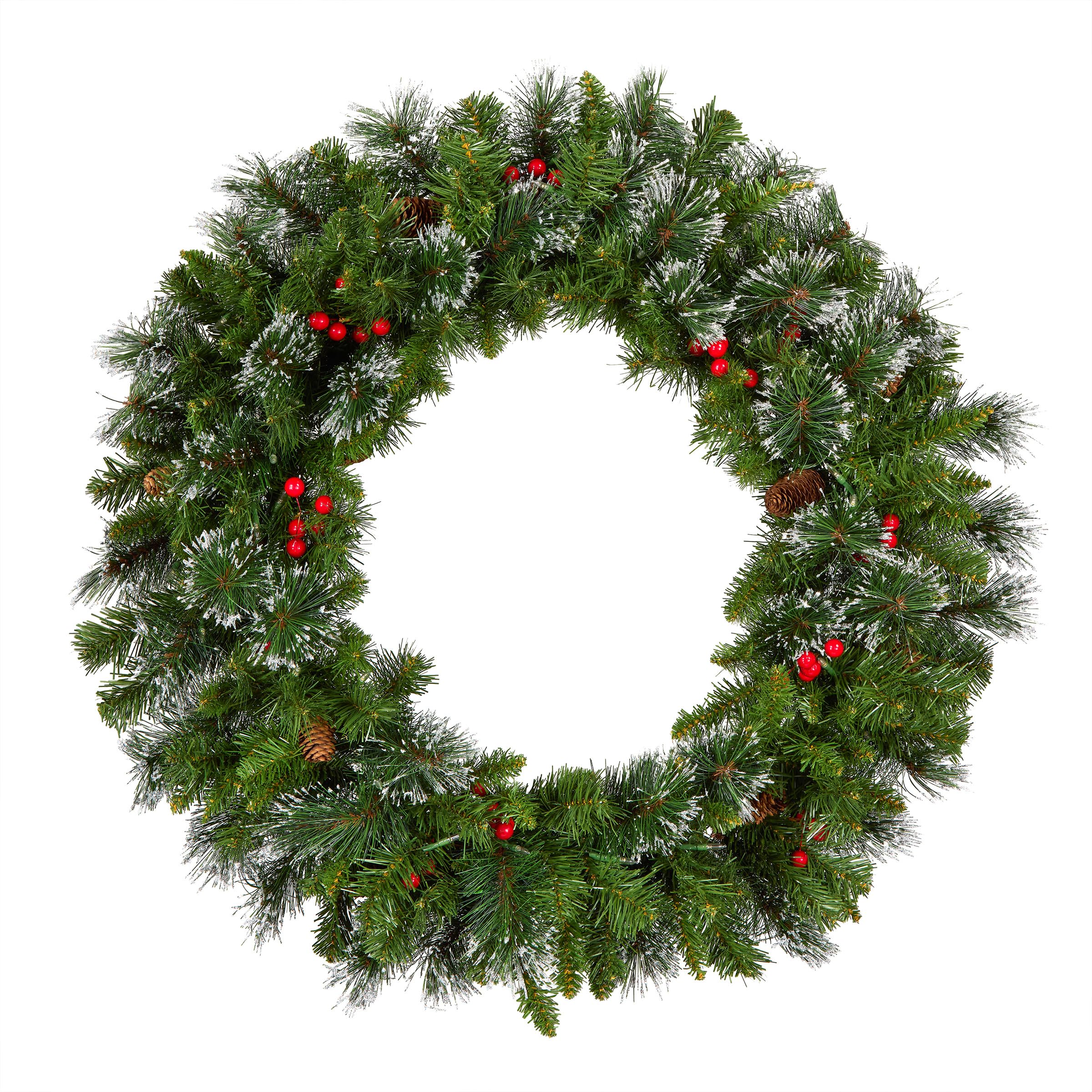 National Tree Company 30in Pre-Lit Crestwood Spruce Christmas Wreath