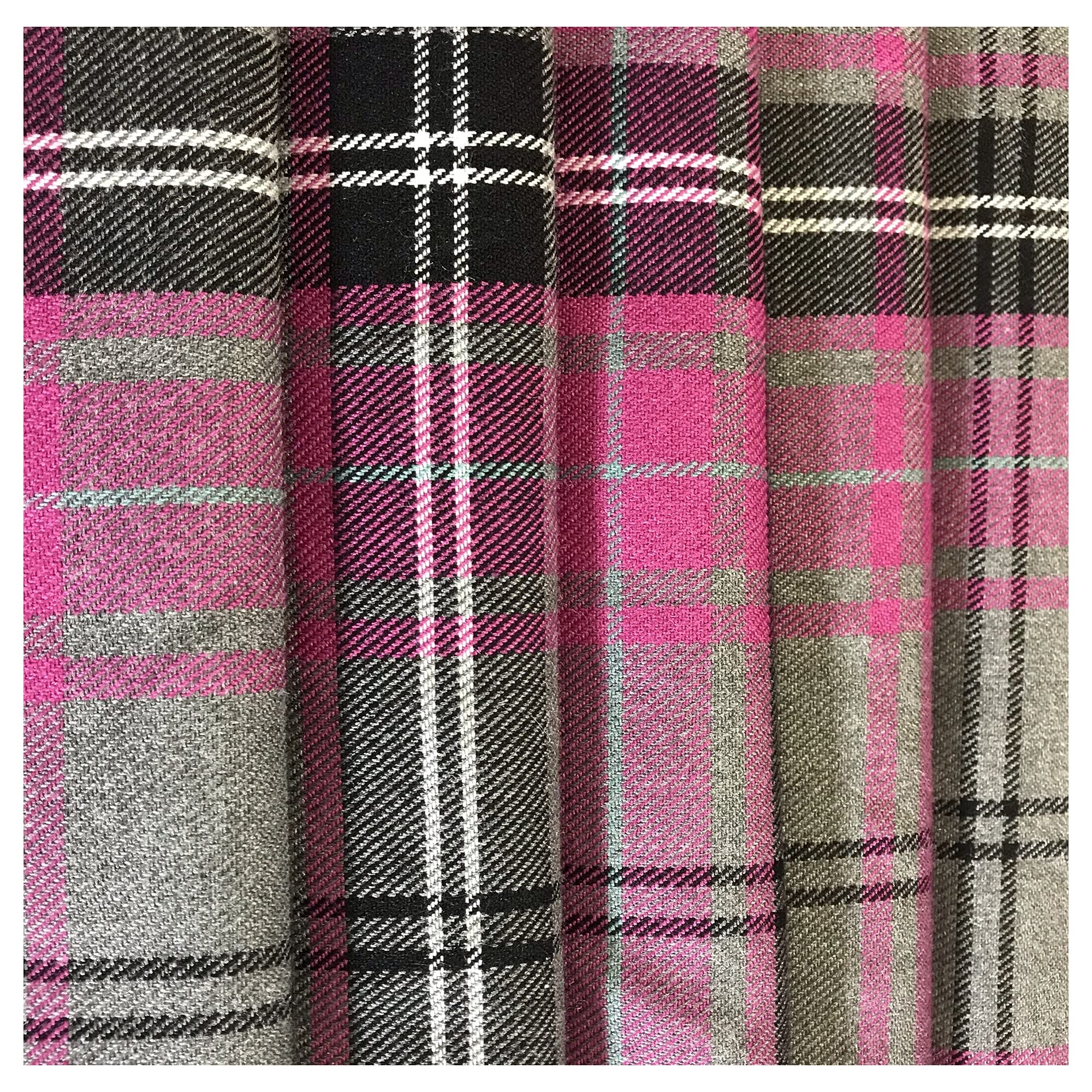 FABRICS KING ONLINE Scottish Fashion Tartan Plaid Check Polyviscose Woven Fabric, Craft & Dress 58" | 145cm Wide | Decoration, Kilt, Skirt, Bridal Material | Sold by The Metre (FASHION CERISE)