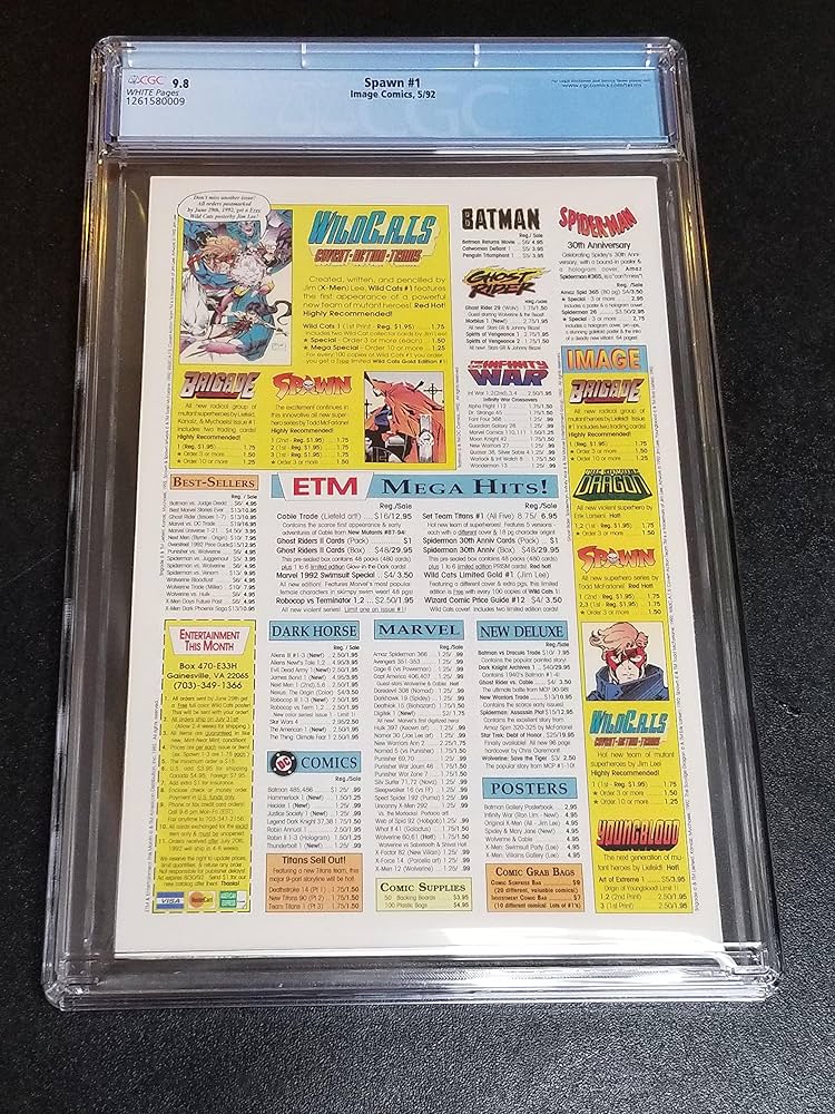 Amazon.com: Spawn # 1 1992 First Edition CGC-GRADED 9.8