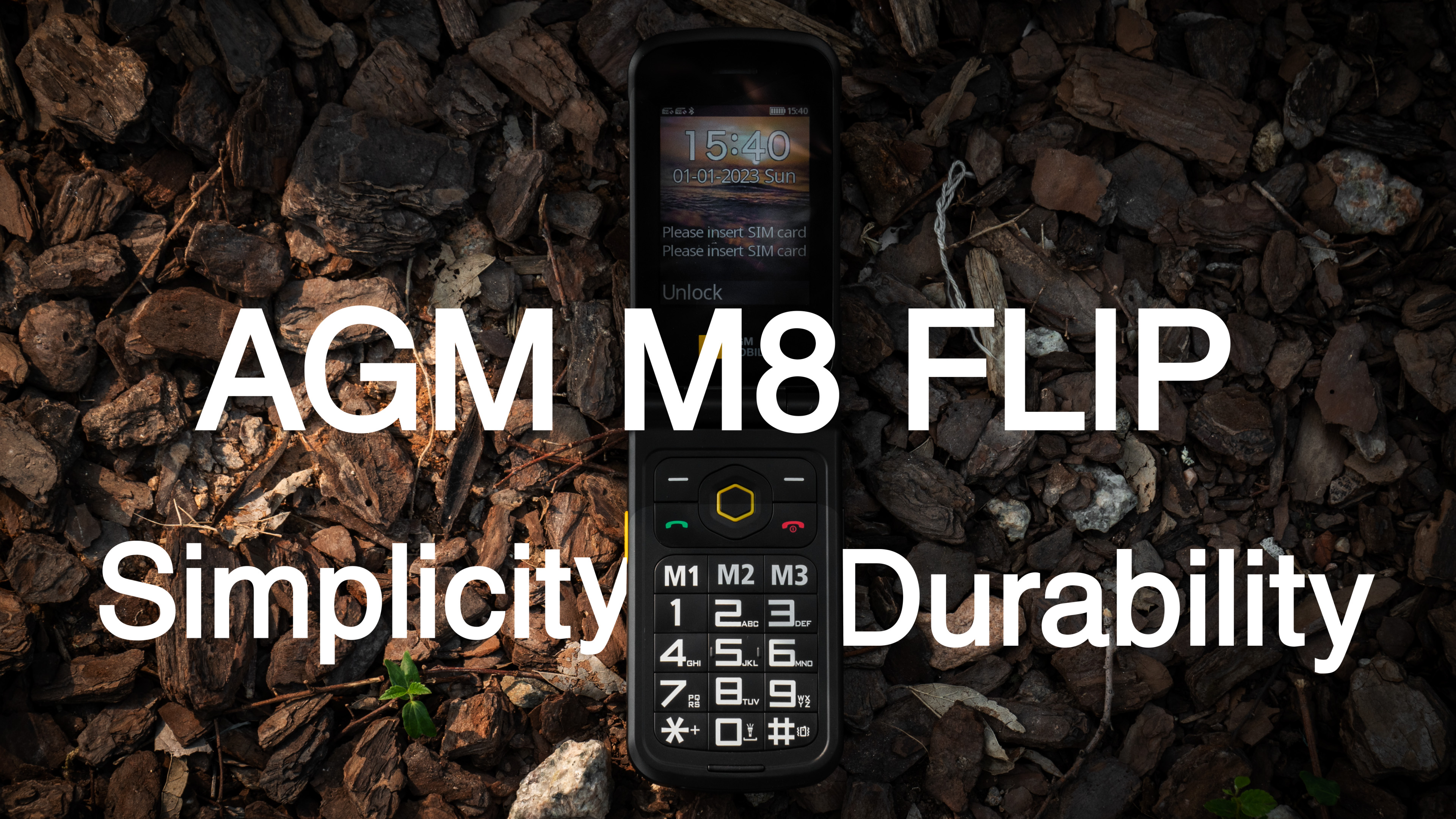 AGM M8 FLIP Senior Telefoon - IP68 Waterdicht Met SOS Knop En Grote Toetsen