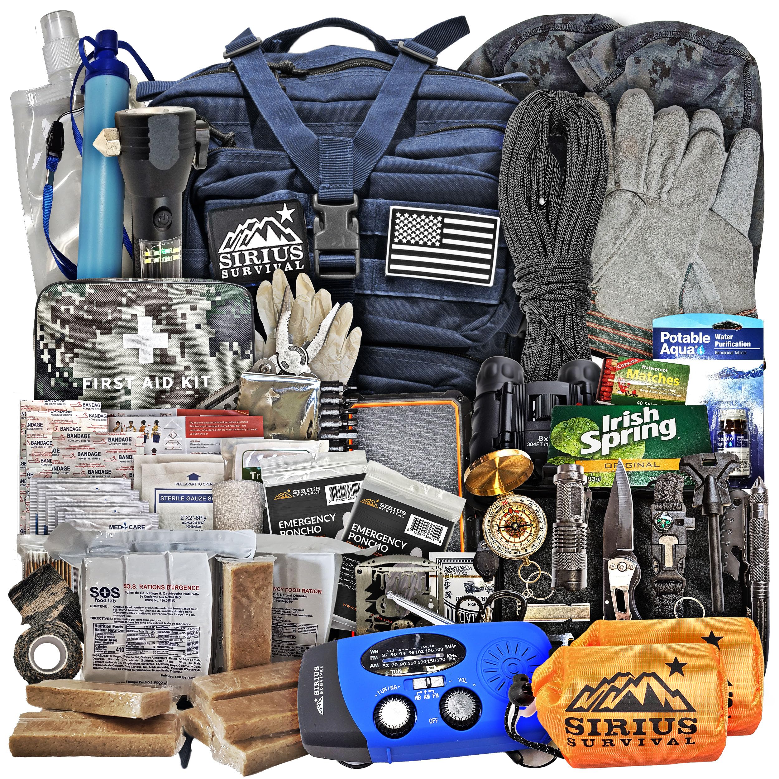 prepacked bug out bag for 2 people 50l survival kit