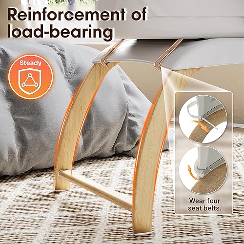 Miniatura 8 de AMKE Moisés de bebé 4 en 1 con 5 movimientos mecedores, cama infantil eléctrica multifunción con temporizador y modo de pesaje, control remoto, 12