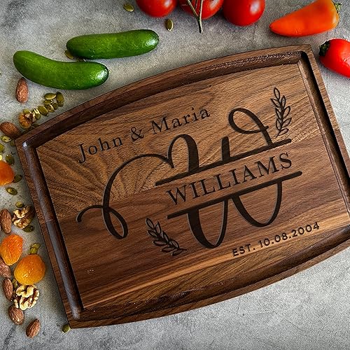 Miniatura 1 de Personalized Cutting Boards  Personalized Cutting Boards Wood Engraved  Lovely Birthday, Anniversary, Bridal Shower, Wedding Present  Custom