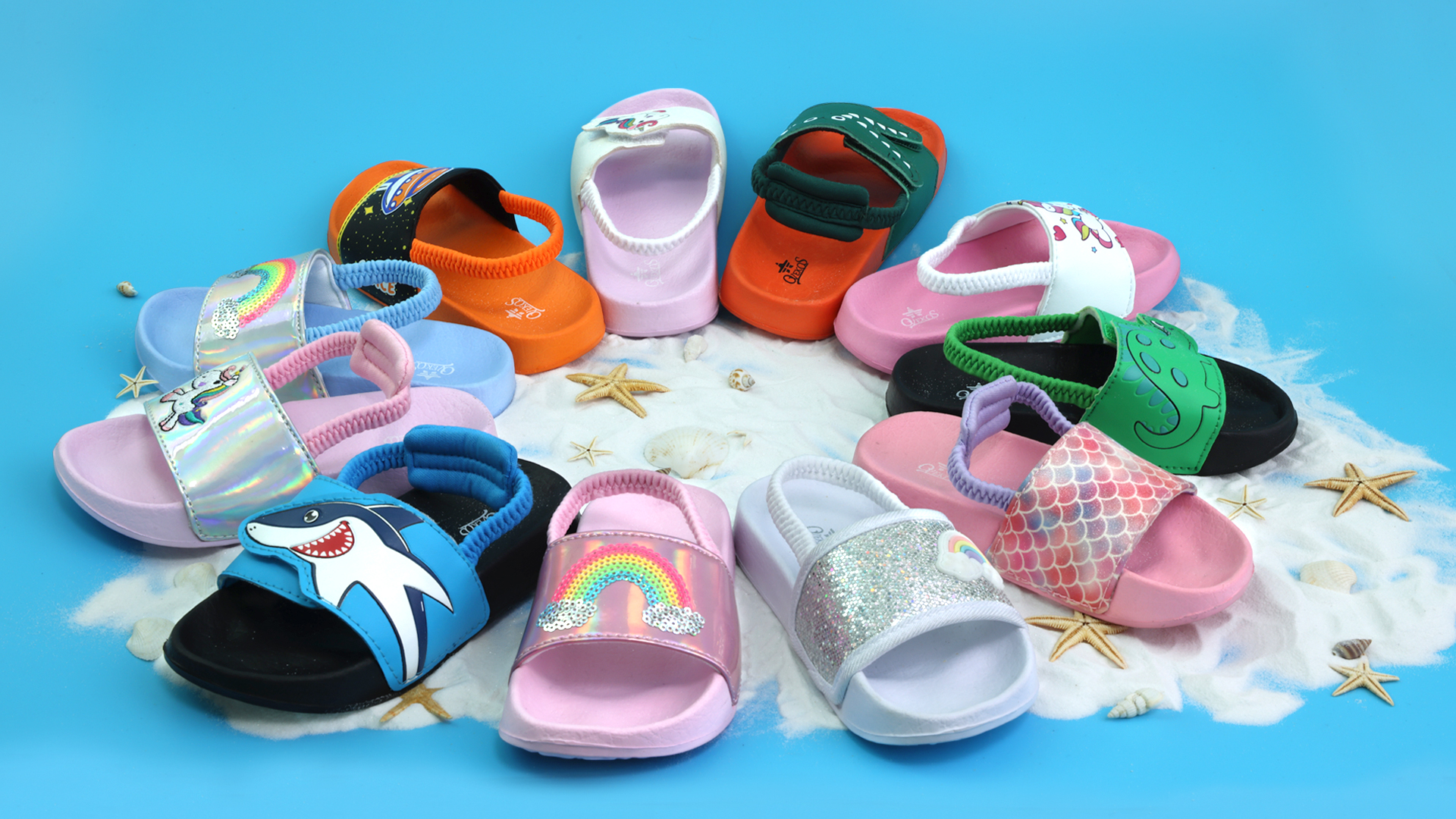Scarpe da piscina, infradito e sandali per bambini e ragazzi