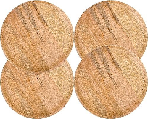 Miniatura 7 de Alpha Living Home Placa de carga de madera, juegos de platos de carga de madera, cargadores de madera para platos de cena, manteles individuales de