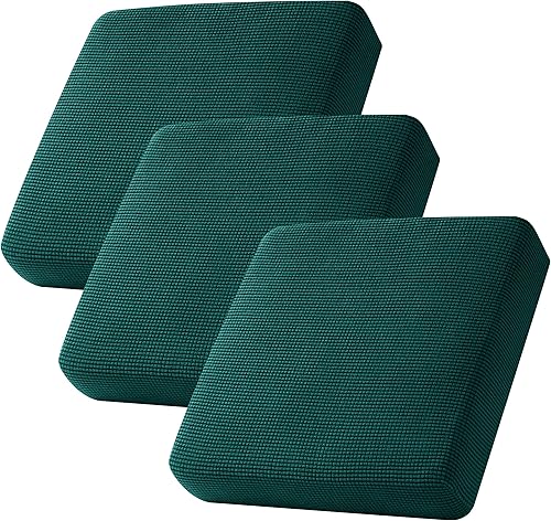 Vista 96 de CHUN YI - Funda elástica de cojín para sofá biplaza, funda de asiento de sofá con tela jacquard de elastano (mediana, color verde azulado) Verde
