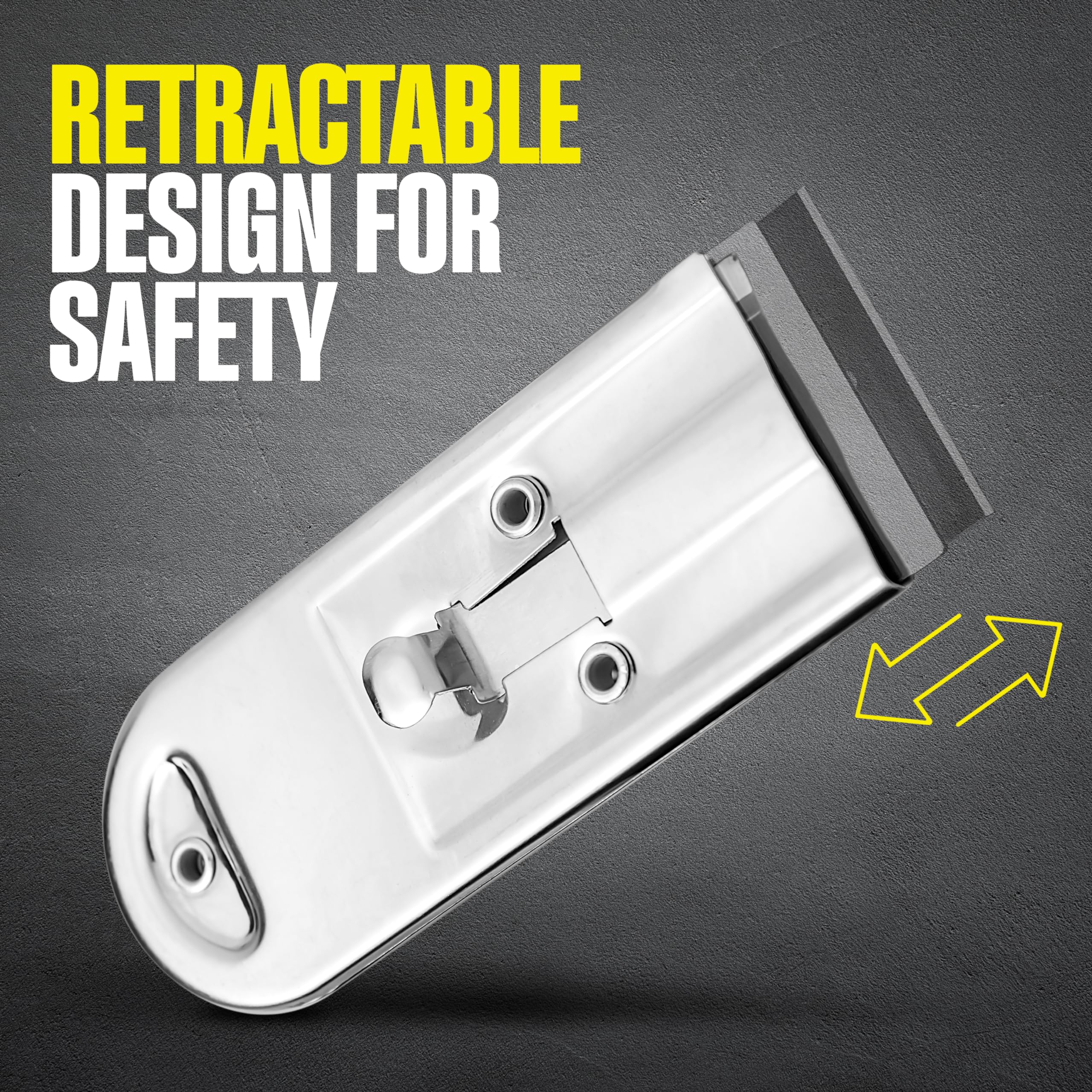 Berkling Retractable Razor Blade Scraper, Stainless Steel for Stickers — Amazon image 4