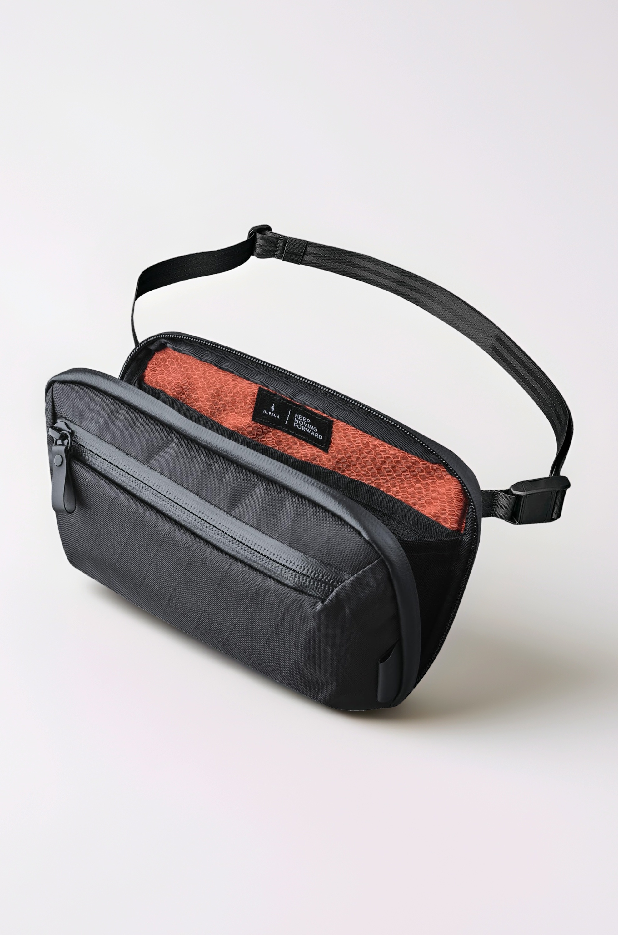 Elements Tech Case Mini X-Pac VX42 Black - Keeps You Clutter-Free - Sling Bag with Adjustable Strap, Weatherproof Fabric Fits Electronic Accessories, EDC Tech Organizer for Travel