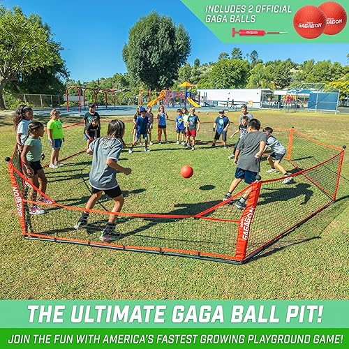 Miniatura 2 de GoSports Gagagon Portable Gaga Ball Pit for Indoor or Outdoor Games Choose from 10 ft, 15 ft, or 20 ft