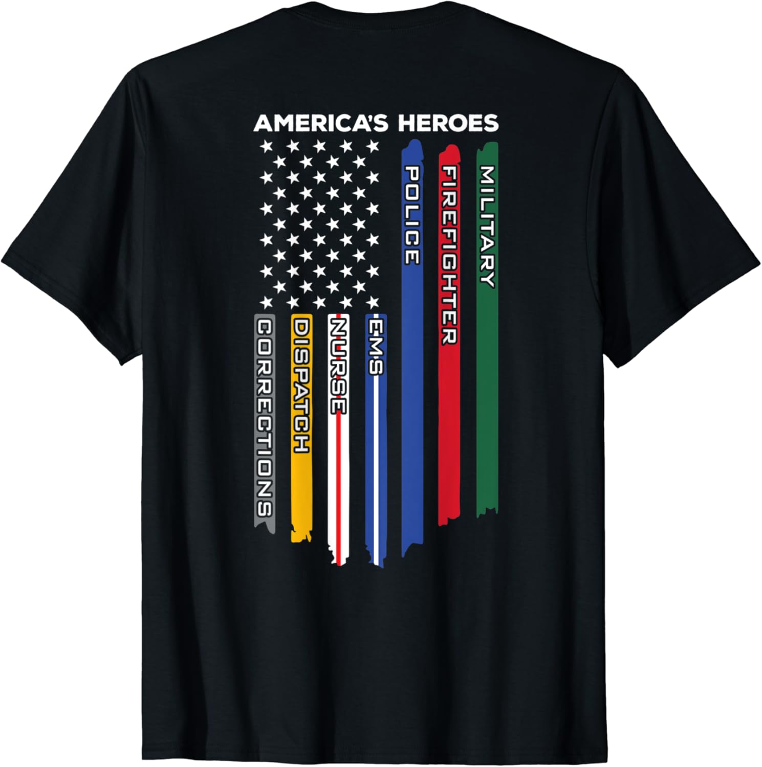 First Responders Police Military Firefighter Nurse BACK