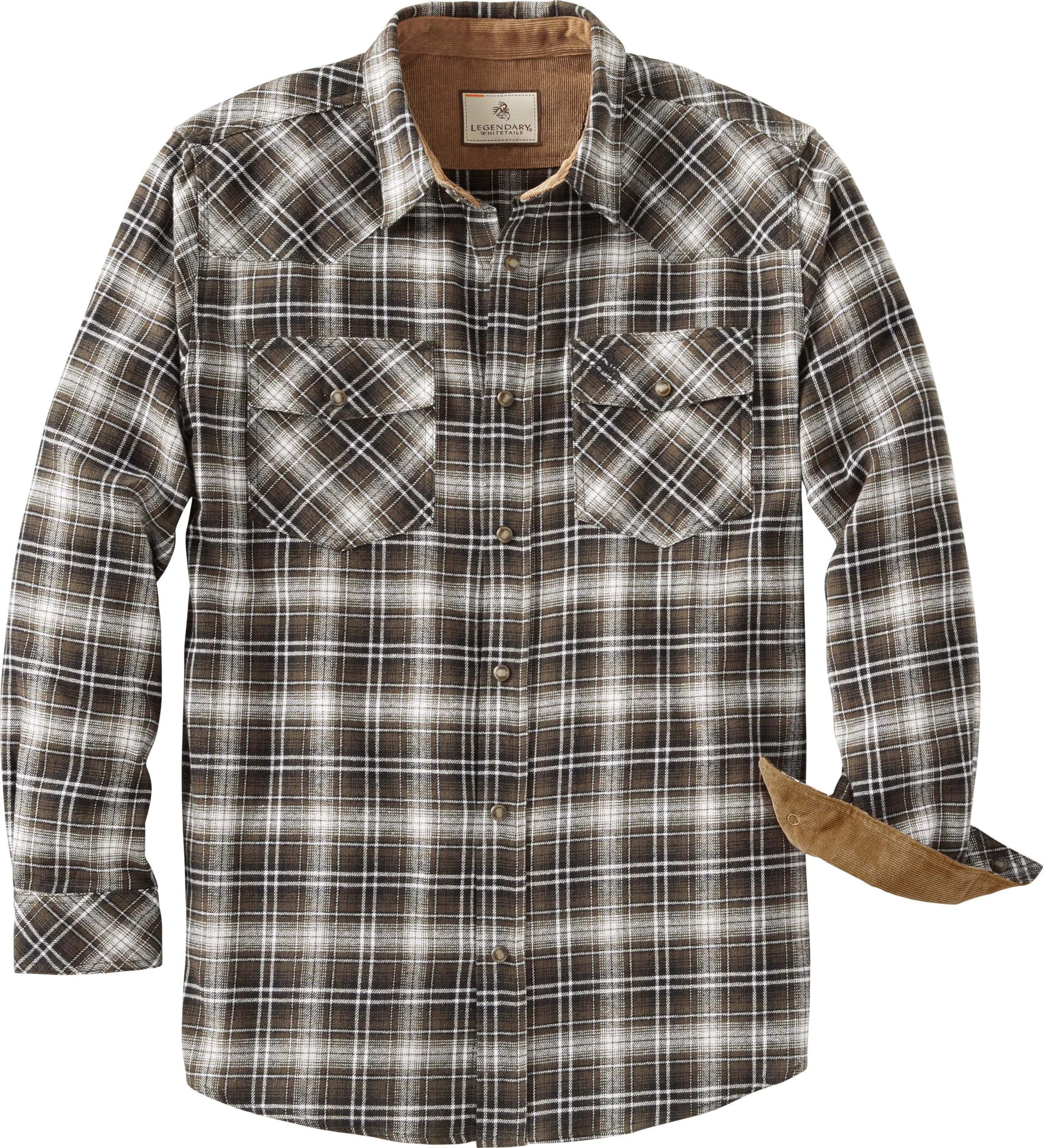 Legendary Whitetails Men's Shotgun Western Flannel Shirt Forage Green Plaid Large