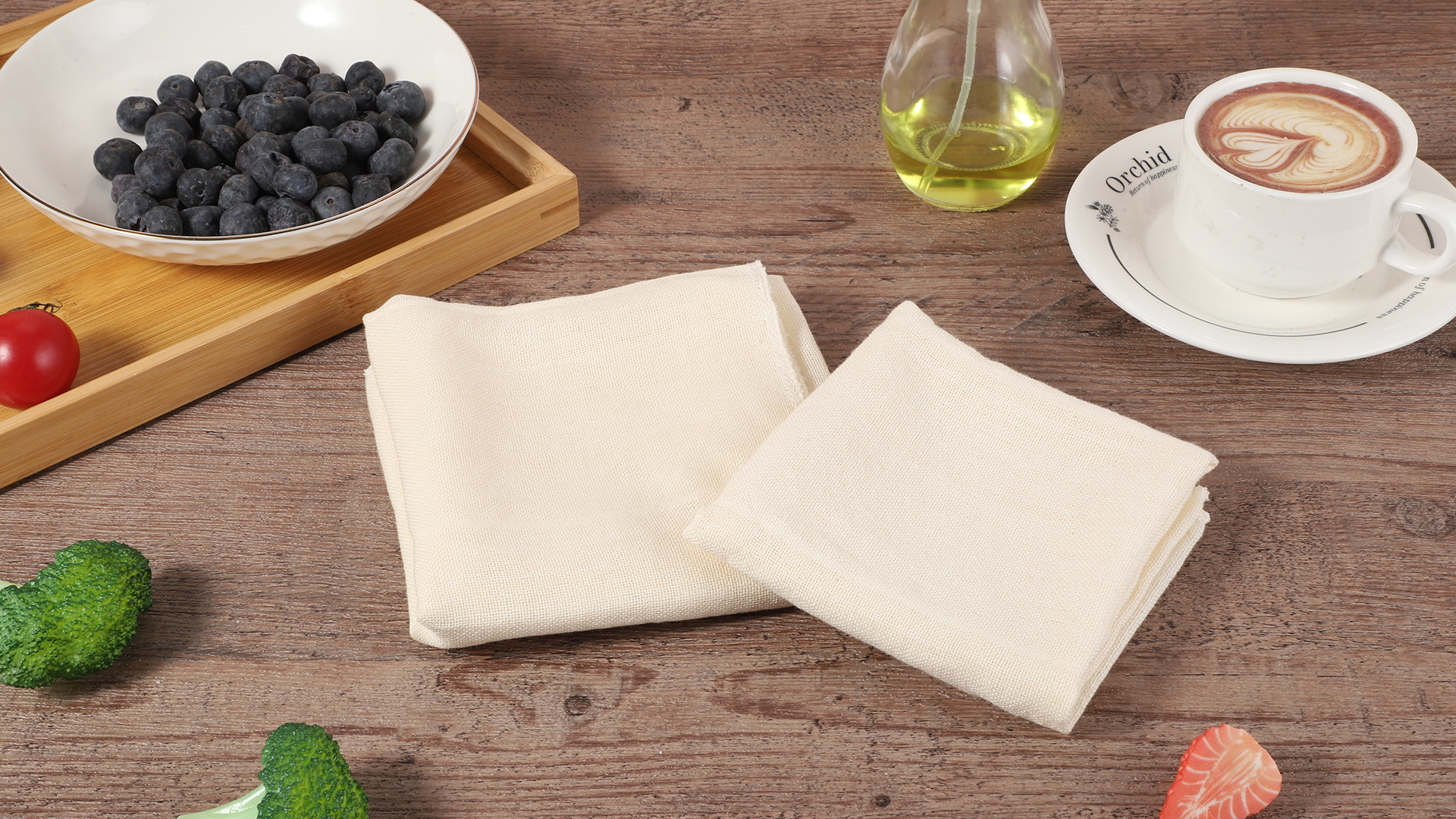 4 Stück Passiertücher Aus Baumwolle – Je 60x60 Cm, Waschbar, Für Käse, Saft, Tofu & Mehr