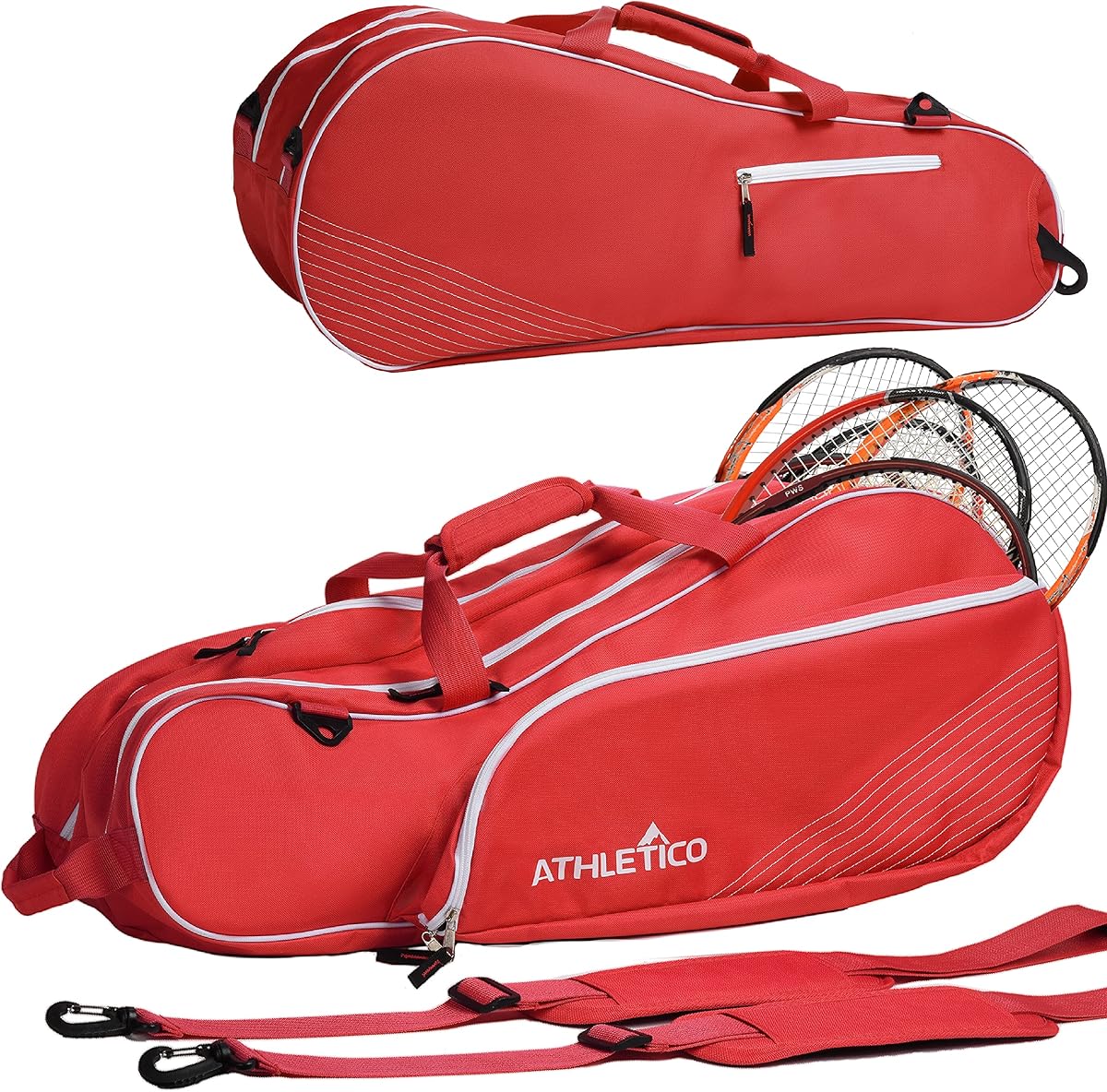Athletico 6 Racquet Tennis Bag | Padded to Protect Rackets & Lightweight | Professional or Beginner Tennis Players | Unisex Design for Men, Women, Youth and Adults