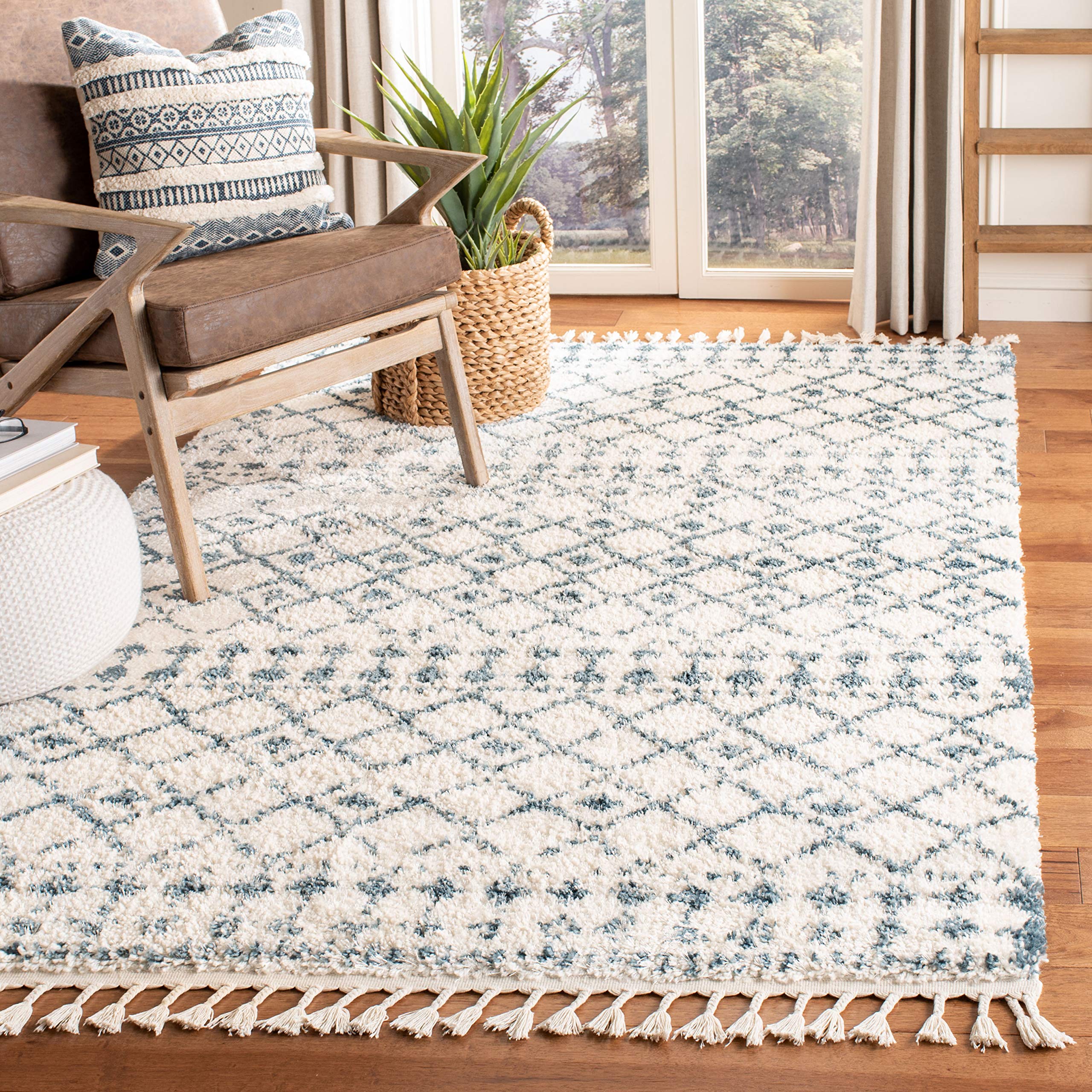 SAFAVIEH Berber Fringe Shag Area Rug