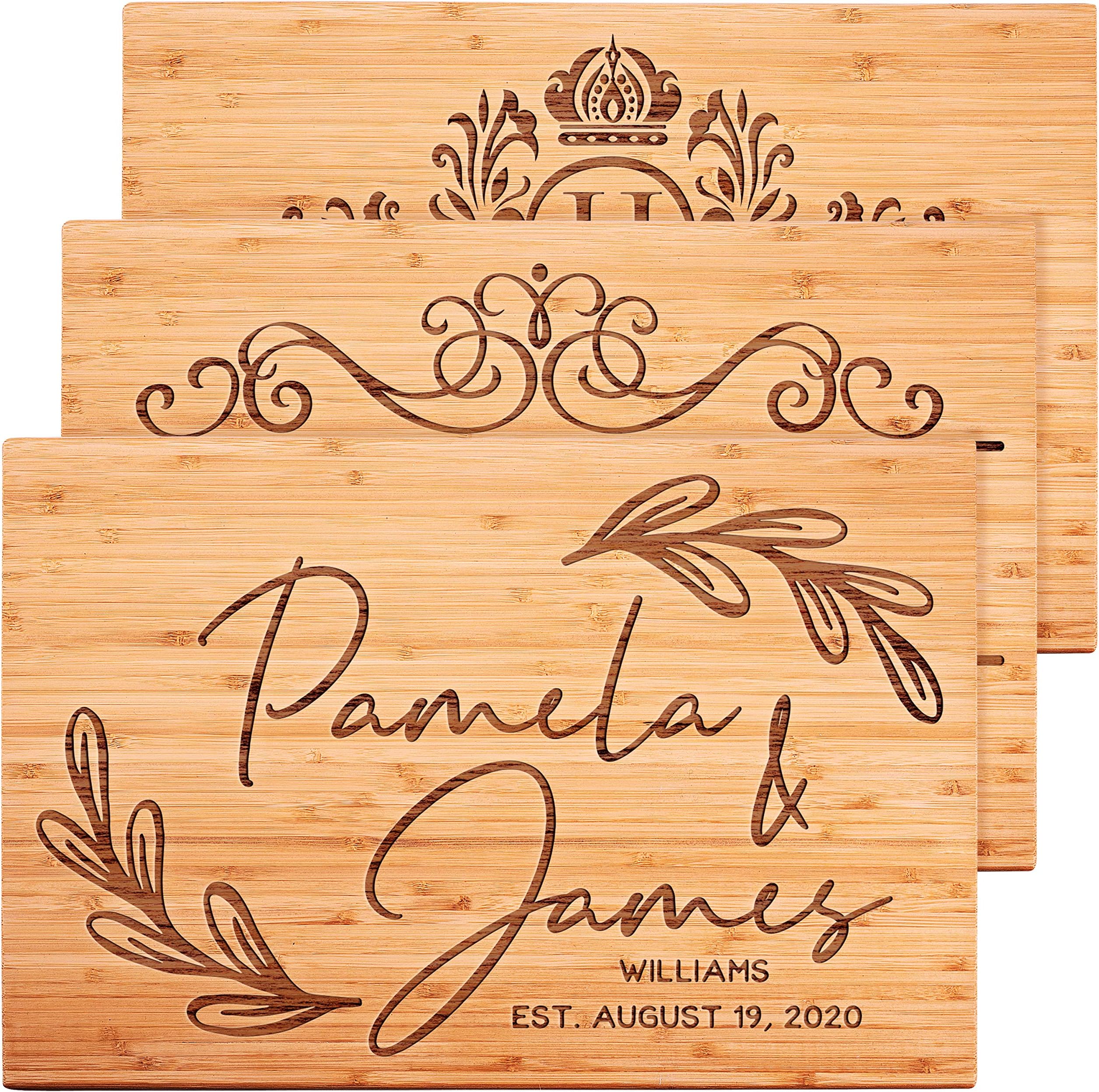 Personalized Cutting Board, 15 Designs - Gifts for Couples, Housewarming Gifts, Bridal Shower, Wedding Gift for Her, Engraved Kitchen Sign - 17 X 11" Large