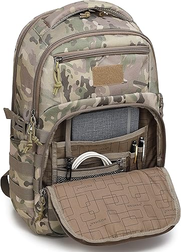 Miniatura 8 de Wotony Mochila táctica militar, mochila para hombres mochila táctica negra pequeña mochila táctica bolsa de asalto