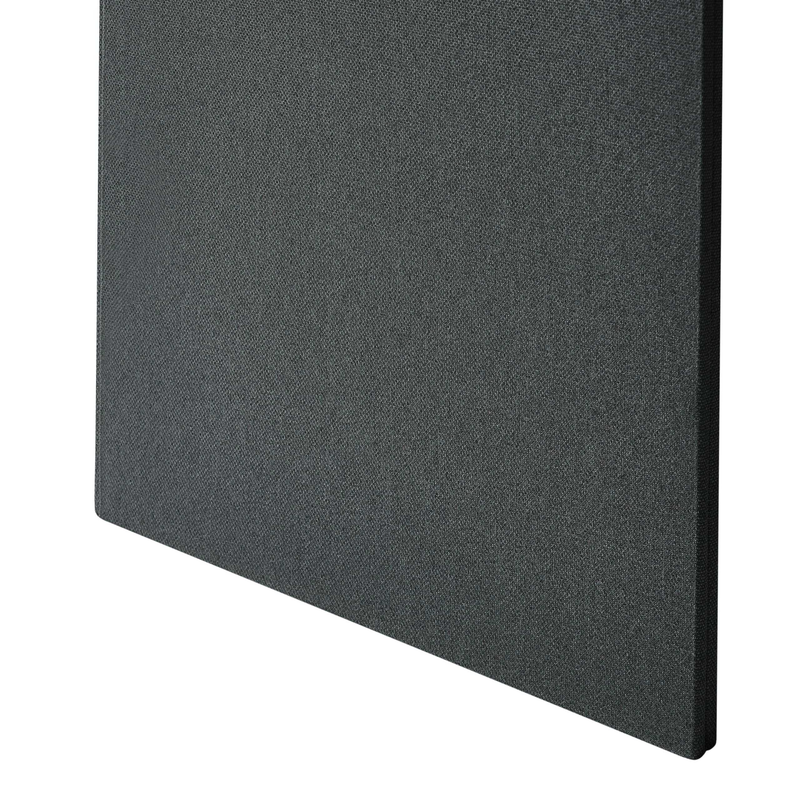 Beliani Akustik Büro Raumteiler 3-teilig 160x120 cm aus Stoff und Stahl dunkelgrau Slimmy