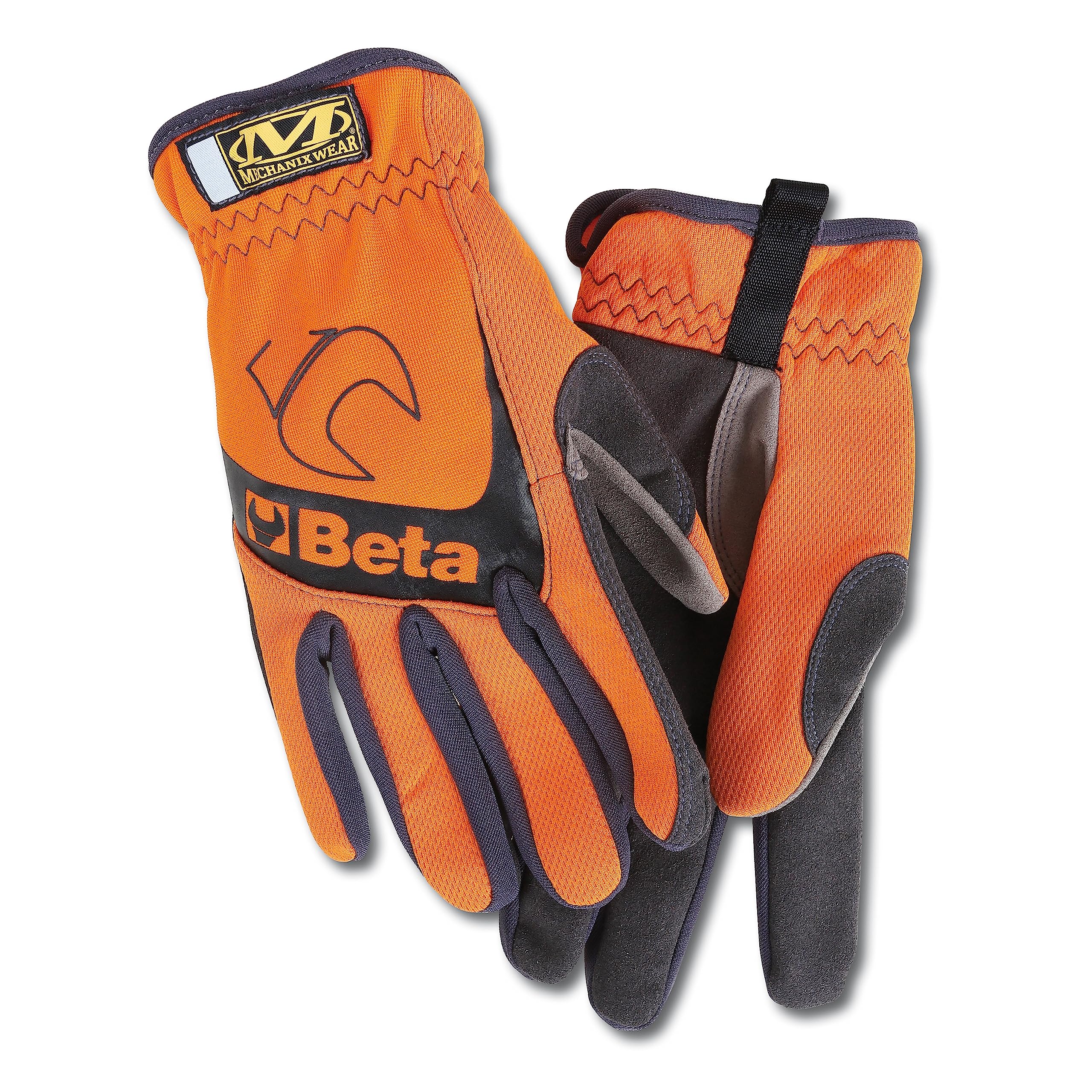 Beta 9574O XL - Guantes de trabajo, con puño elastizado, pulgar e índice reforzados, en piel sintética que permite el uso de dispositivos de pantalla táctil