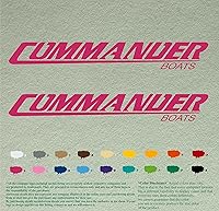 Vista 13 de Par de calcomanías de vinilo de repuesto compatibles con Commander, juego de 2 (18 pulgadas, azul 067)
