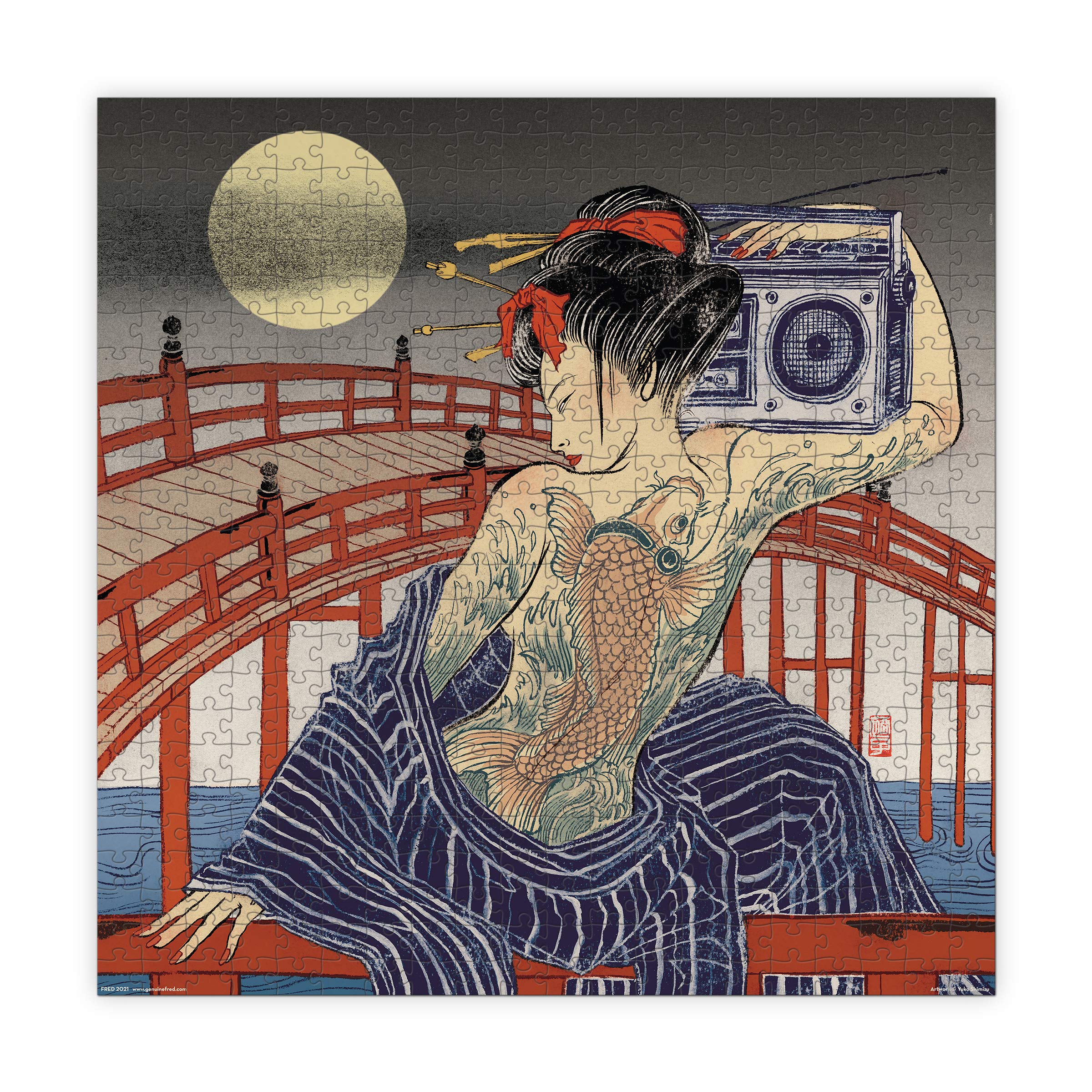 Taiko-Bashi by Yuko Shimizu, 500 Piece Puzzle, Multicolored (5280378)