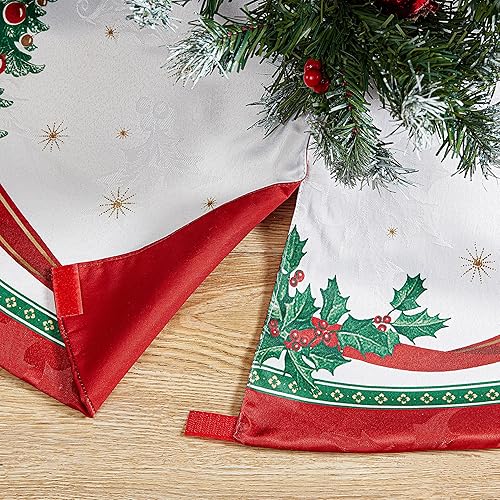 Miniatura 9 de Elrene Home Fashions Villeroy & Boch Toy's Delight - Falda redonda para árbol de Navidad, 48 x 48 pulgadas